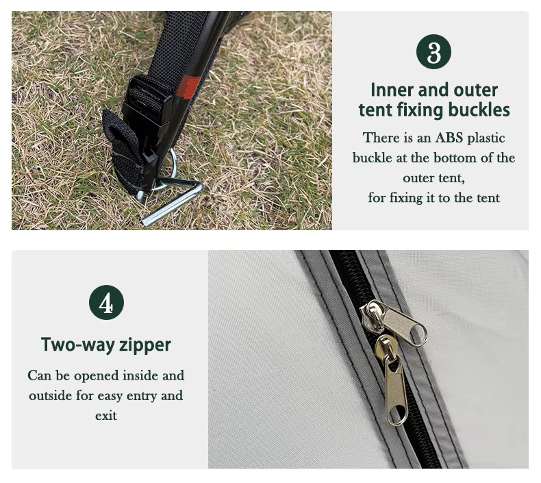 4/6 person waterproof outdoor family luxury camping tent - Camping Tent - 11