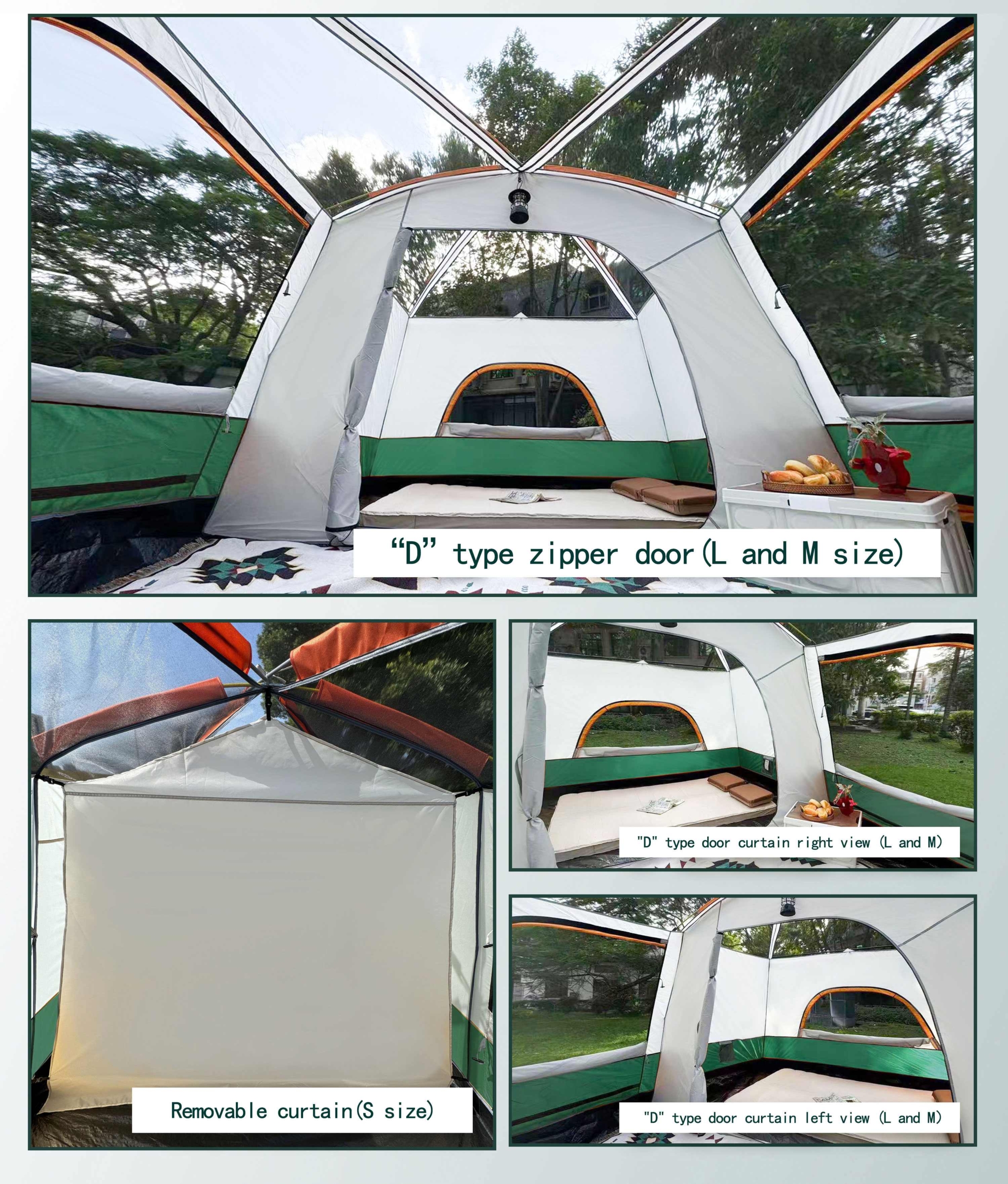 4/6 person waterproof outdoor family luxury camping tent - Camping Tent - 9