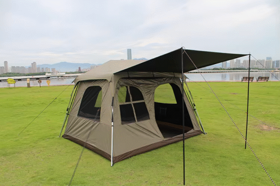 New Trend Outdoor Tents Oxford Fabric With Black Coating Automatic Tent One Living Room Camping Tent