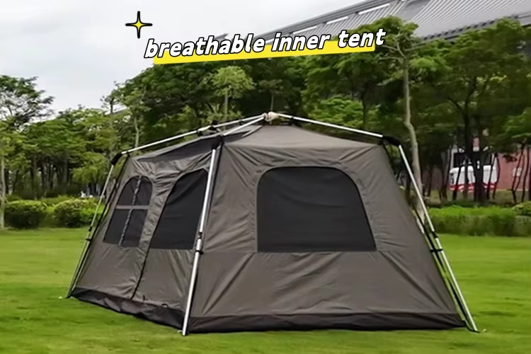 New Trend Outdoor Tents Oxford Fabric With Black Coating Automatic Tent One Living Room Camping Tent - Camping Tent - 7